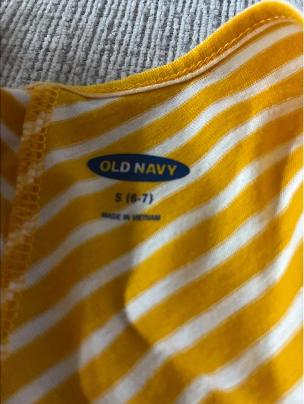 Old Navy Yellow and White Striped Sleeveless Dress Size S (6-7)
